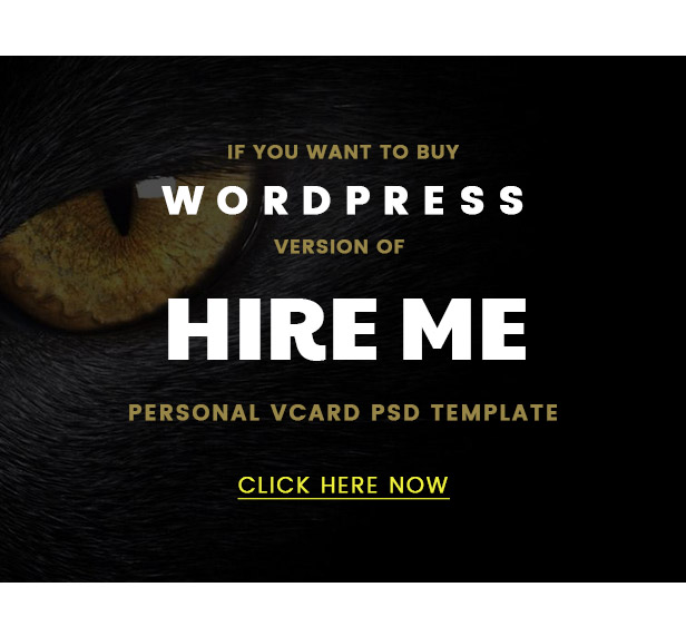 Hire Me - Personal vCard PSD Template
