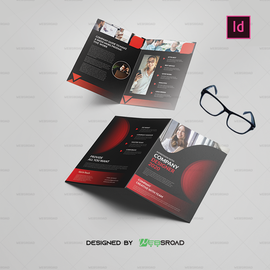 Covrt Business BiFold Brochure Template Free Download  Websroad With Regard To Creative Brochure Templates Free Download