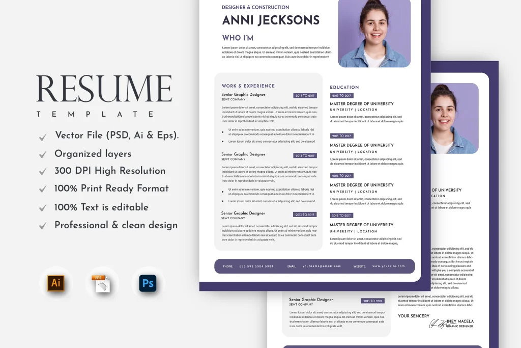 Bartender Creative Resume Template Download