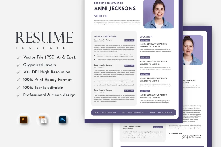 Bartender Creative Resume Template Download
