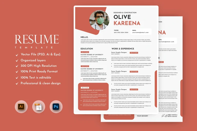 Likable Editable Resume Template Free